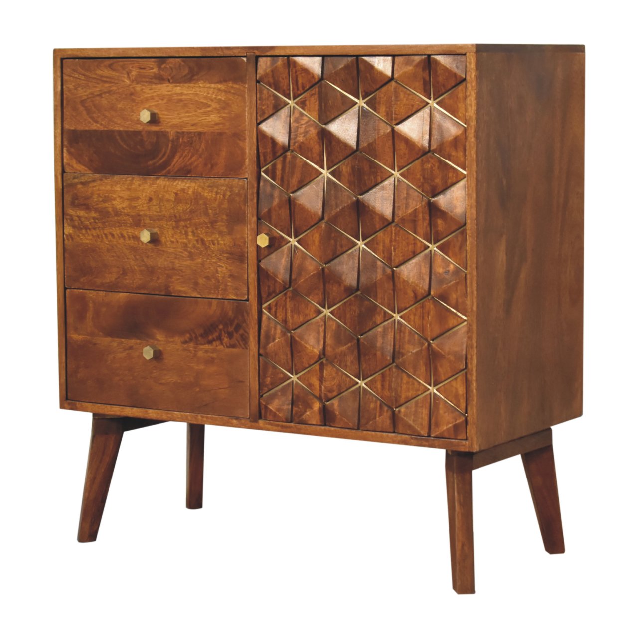 Mosaico Cabinet (Brass Inlay)