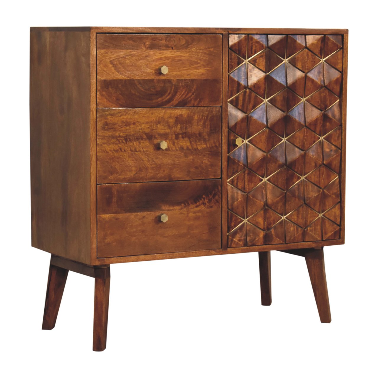 Mosaico Cabinet (Brass Inlay)