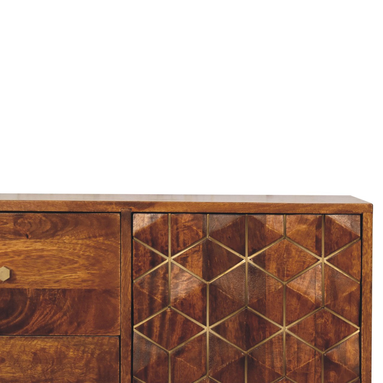 Mosaico Cabinet (Brass Inlay)