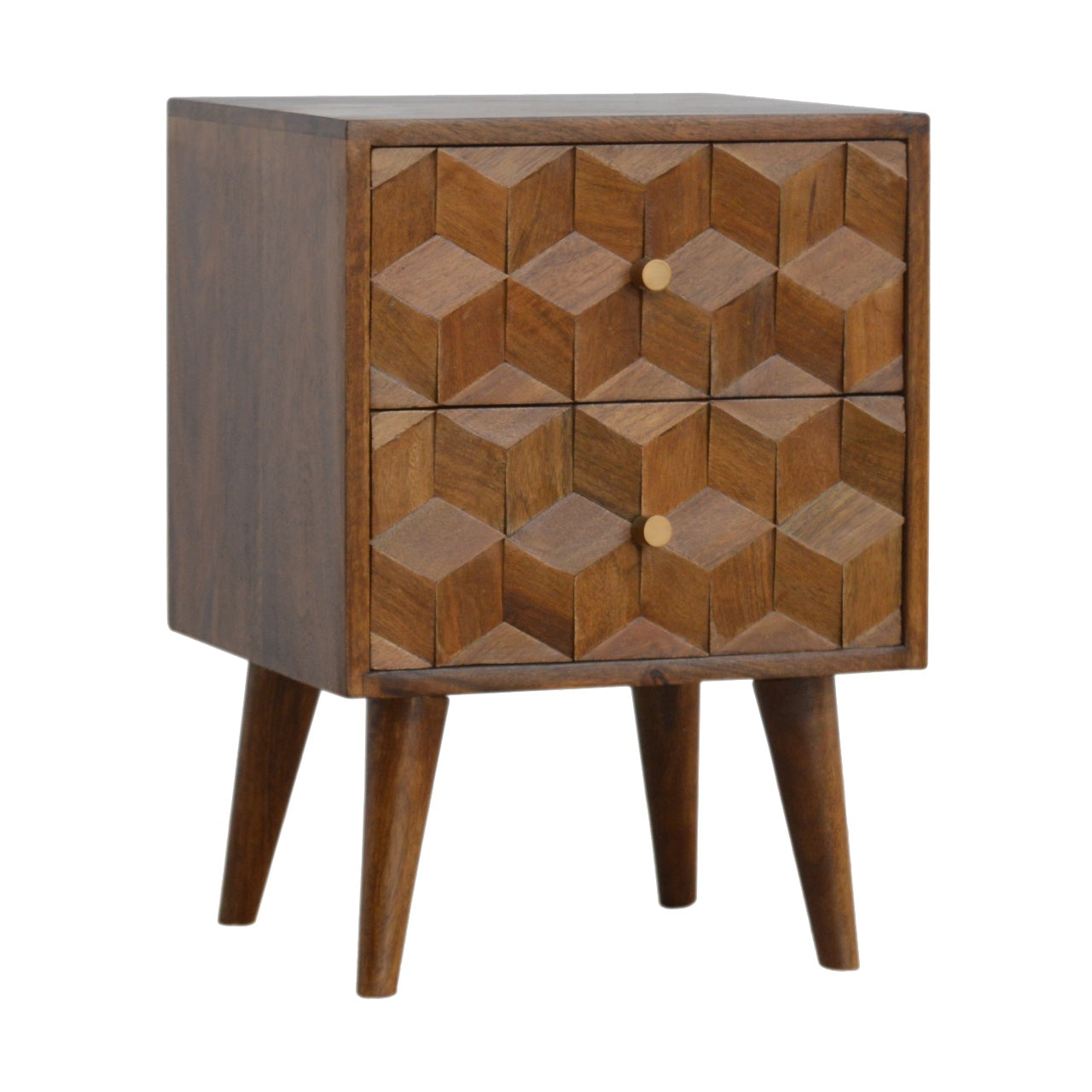 Mosaico Nightstand (Carved, Warm)