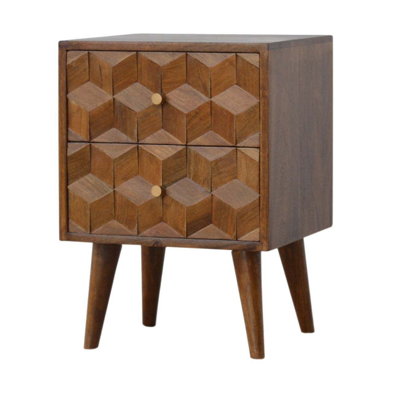 Mosaico Nightstand (Carved, Warm)